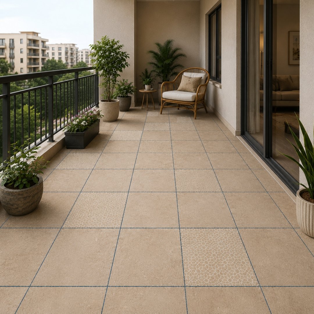 X P 2413 HL Geometrical Balcony / Terrace - My Home Studio